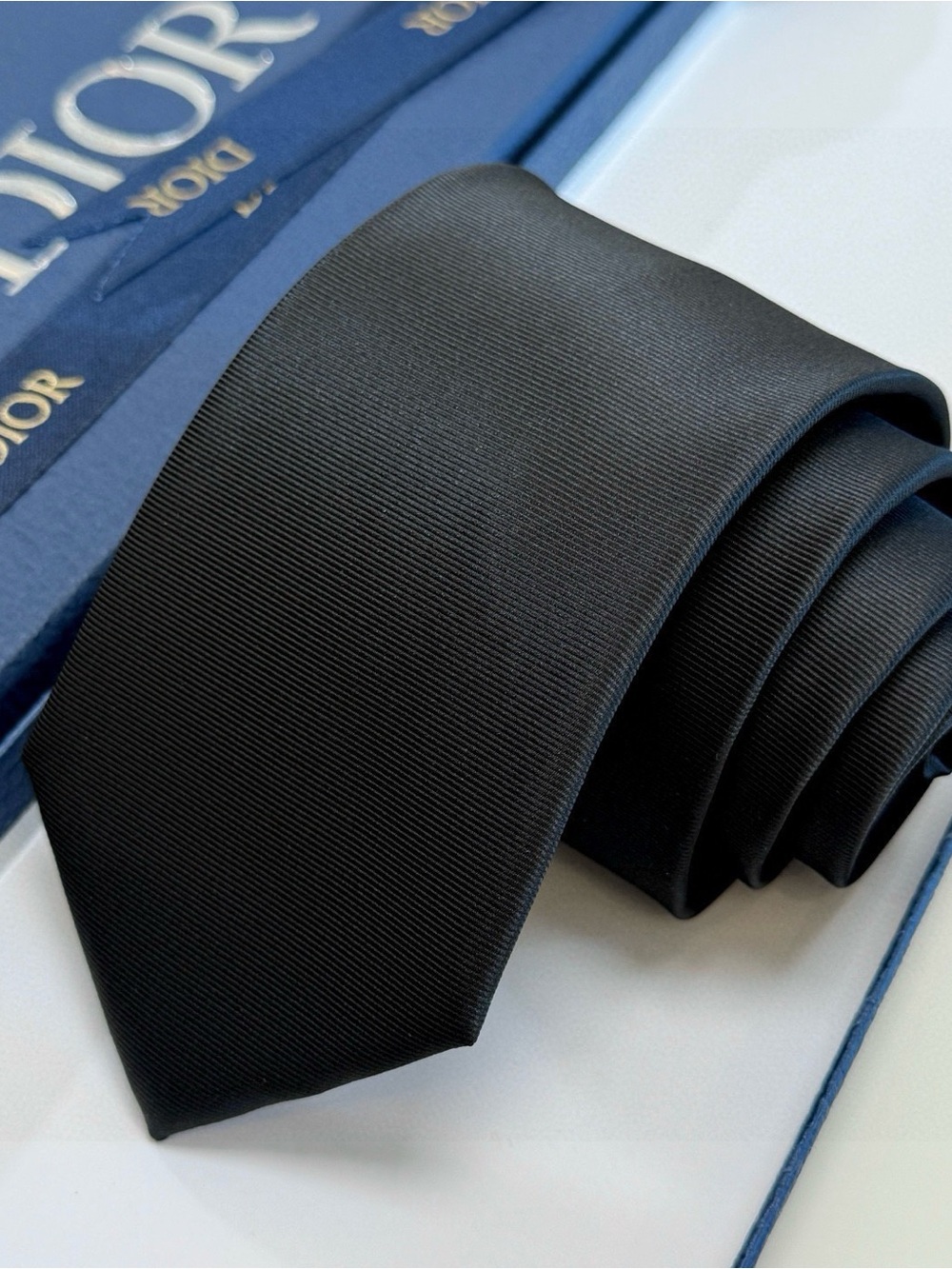 Dior Black Silk Signature Tie - Picture 4 of 9